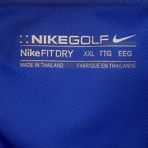 Nike Golf Dri-FIT Polo Shirt Men's M Royal Blue Short Sleeve Athletic - Picture 3 of 6